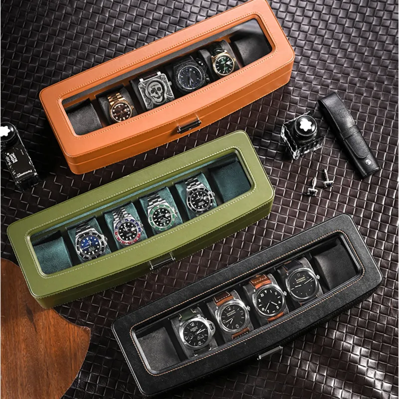 Luxury Watch Collection Box - Caixa organizadora de relógio de couro