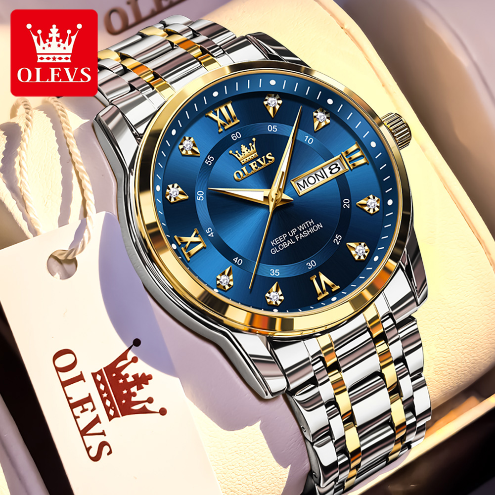 Luxury Watch Display - Olevs marca moda relógios masculinos de