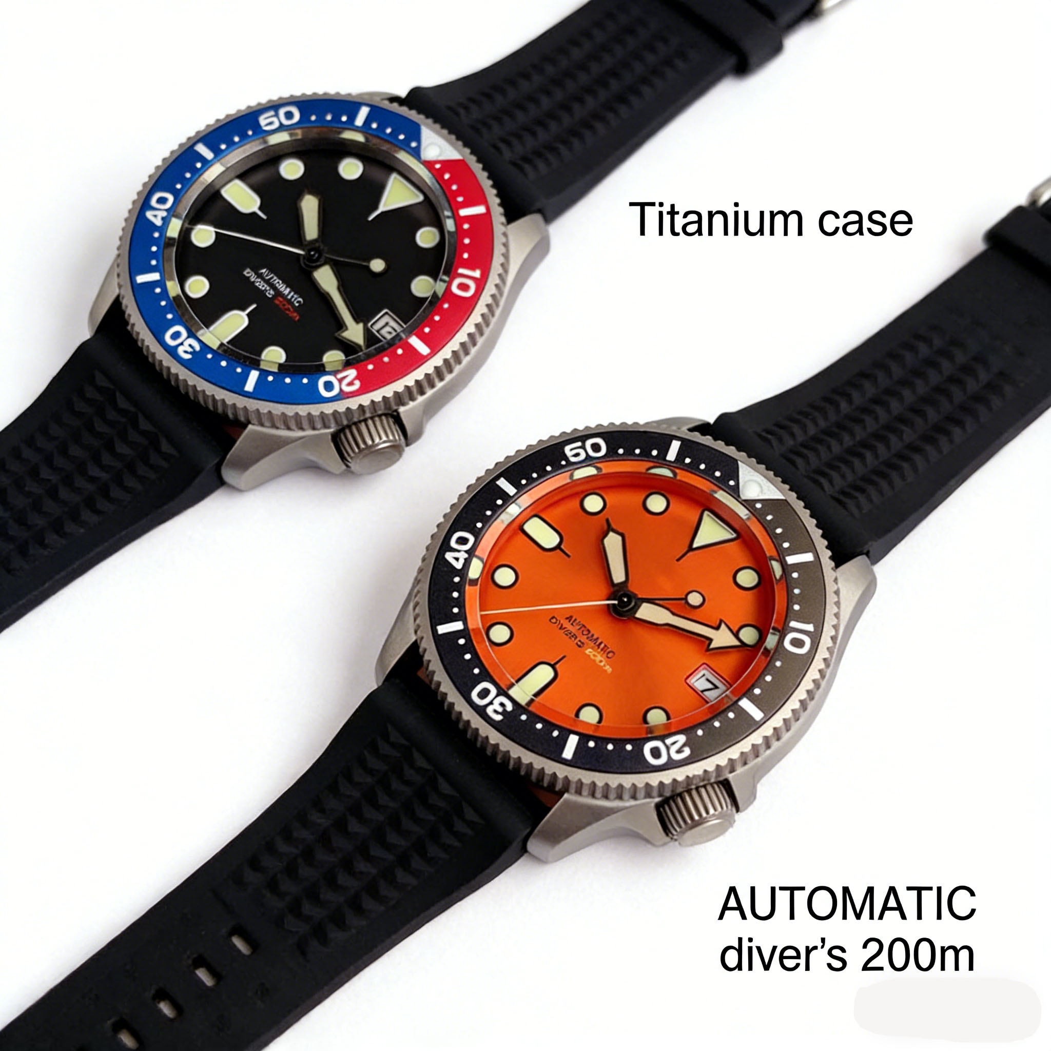Titanium Sport Watch - 37mm 65g titânio 20atm mergulhador vidro