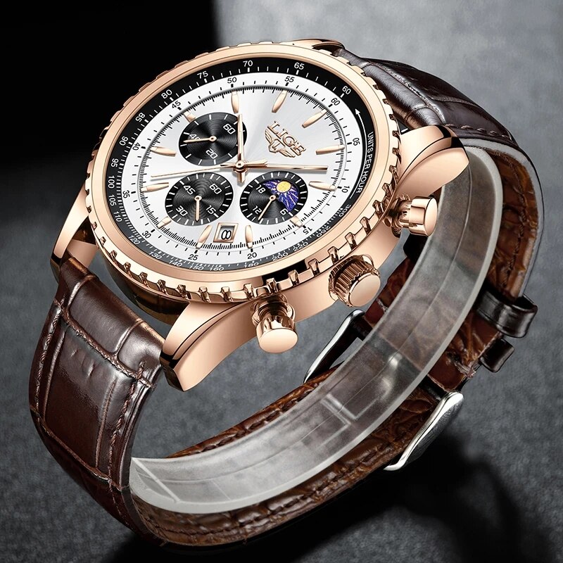 LIGE-Relógio de pulso de quart - Luxury Watch Collection Box avaliação e preço