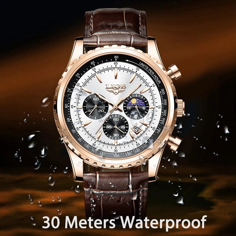 LIGE-Relógio de pulso de quart - Luxury Watch Collection Box avaliação e preço
