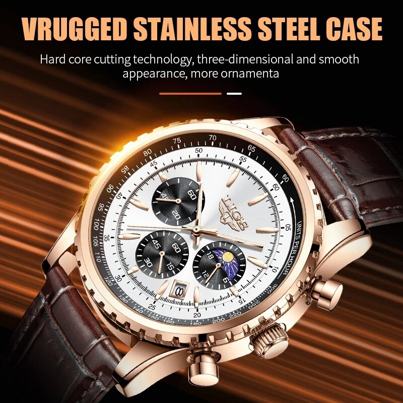 LIGE-Relógio de pulso de quart - Luxury Watch Collection Box avaliação e preço