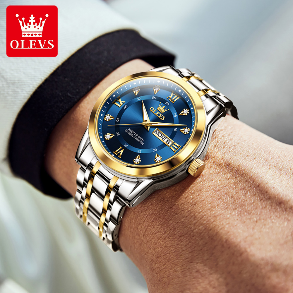 Olevs marca moda relógios masc - Luxury Watch Display avaliação e preço