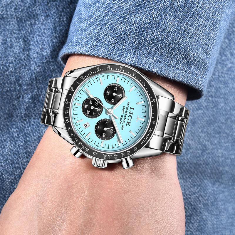 Relógio Masculino de Luxo LIGE - Luxury Watch Collection Box avaliação e preço