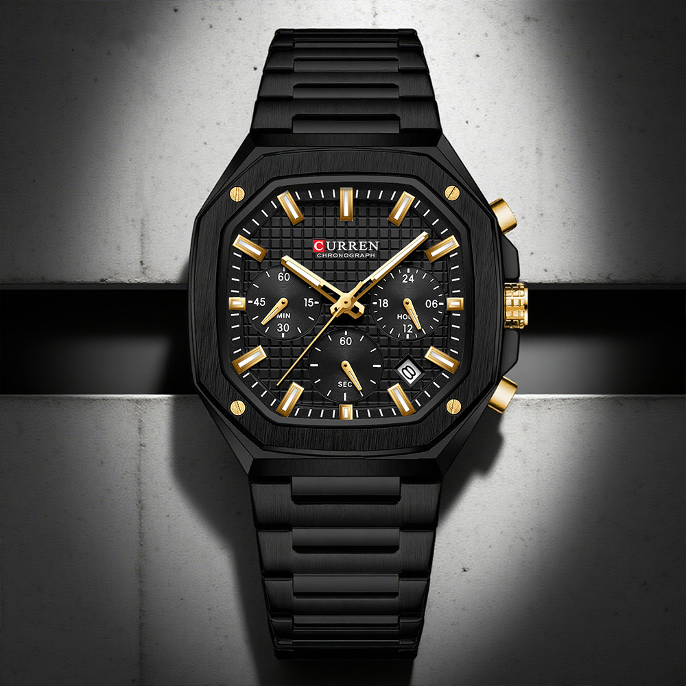 Curren relógio crono quadrado  - Luxury Watch And Bracelet avaliação e preço
